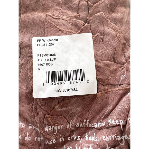 NWT Free People Adella Maxi Slip Dress Sleeveless Boho Crochet Lace Rose M - Picture 5 of 5